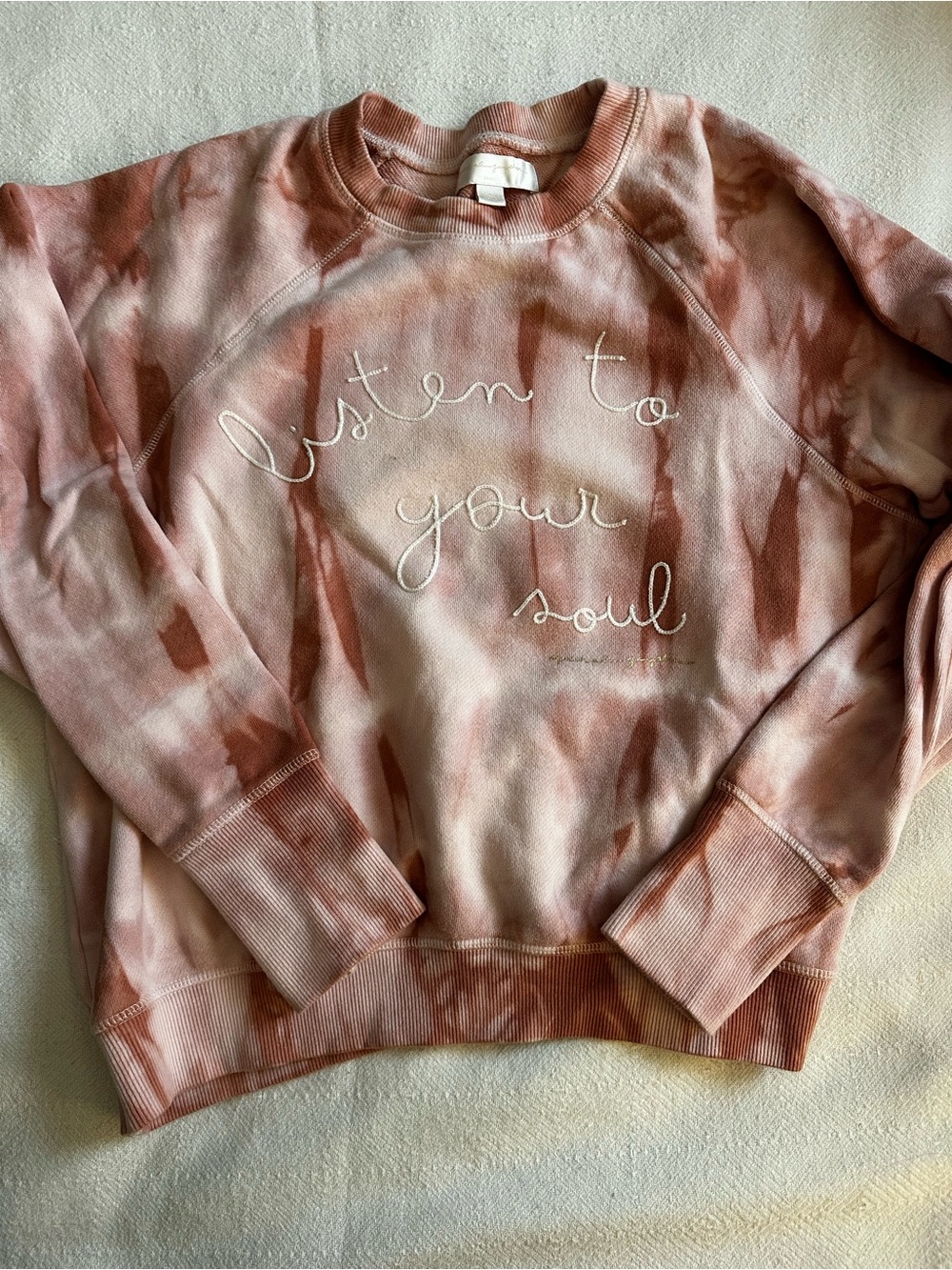Spiritual Gangster Rose Tie-Dye Crewneck Sweater